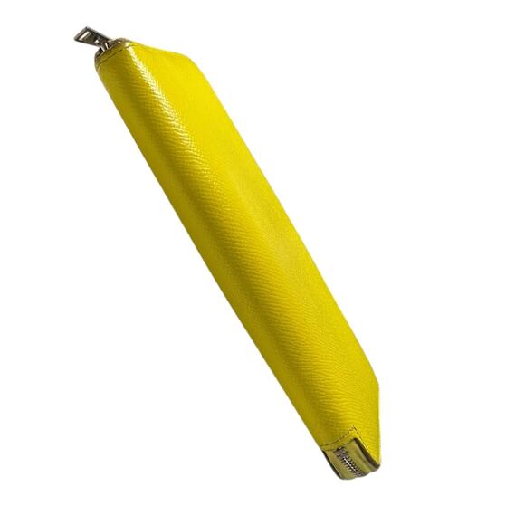 HERMES Silk-In Long Zip Around Long Wallet Epsom yellow - Picture 9 of 16